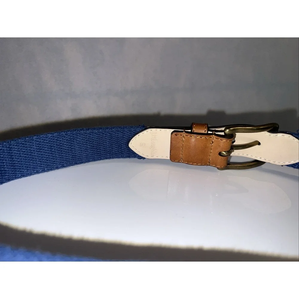 J. McLaughlin Size Small Navy Boat Belt Embroidered Youth  WOW !!!‎